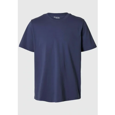 Afbeelding van Selected Homme Slhaspen SS Oneck NOOS Tshirt basic, Heren, Maat: Small, Oceana