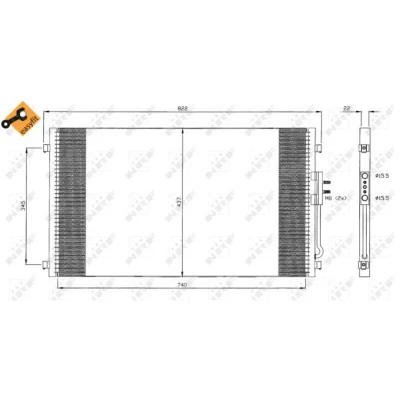 Afbeelding van Condensor, airconditioning NRF 35383