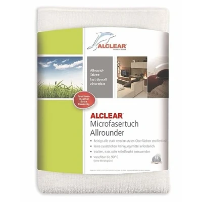 Afbeelding van Alclear 950007 Ultra microvezeldoek, mini allrounder voor vrijwel alle oppervlakken in badkamer, toilet, huishouden, home office, hoge reinigingskracht, 32 x cm, wit