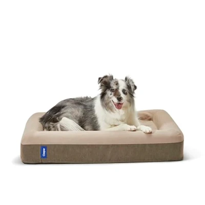 Afbeelding van Casper Hondenbed, pluche traagschuim, medium, zand