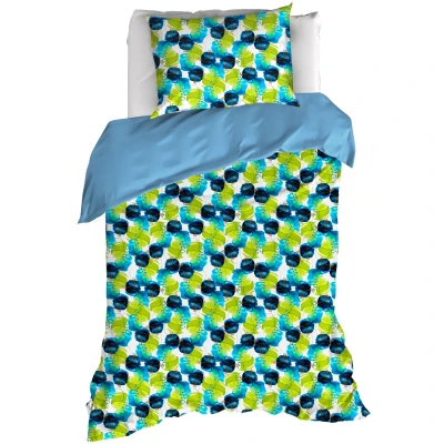Afbeelding van Dekbedovertrek De Witte Lietaer Whimsy Blue Blizzard Percal 140 x 200 / 220 cm 1 Persoons