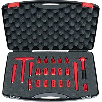 Afbeelding van KS Tools, Dopsleutel + dopmoer, 1/4&quot;&quot; Geïsoleerde doppenset, 22 stuks.