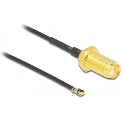 Afbeelding van MHF 4L LK (v) SMA kabel Micro Coax (1,37 mm) 50 Ohm / zwart 0,20 meter