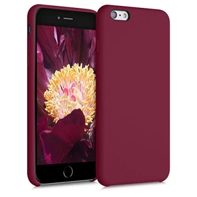 Afbeelding van kwmobile telefoonhoesje compatibel met Apple iPhone 6 Plus / 6S hoesje Zachte case voor smartphone Back cover in rabarber rood