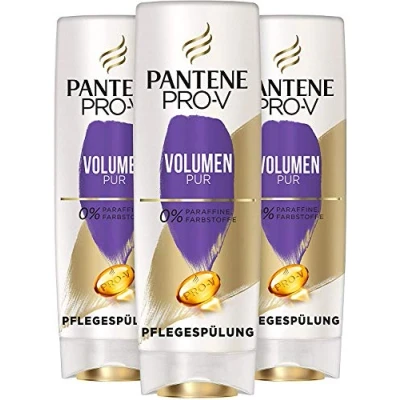 Afbeelding van Pantene Pro V Volume Pur verzorgende spoeling voor fijn, glad haar, 3 pack (3 x 200 ml)