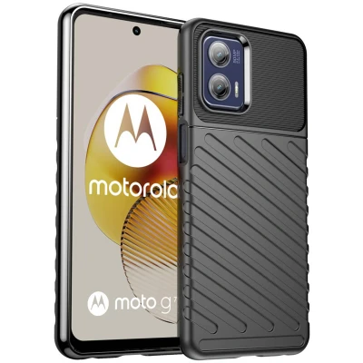 Afbeelding van Motorola Moto G73 Hoesje Siliconen en TPU (zacht) iMoshion Softcase/Backcover Zwart Telefoonhoesje Shockproof/Valbescherming