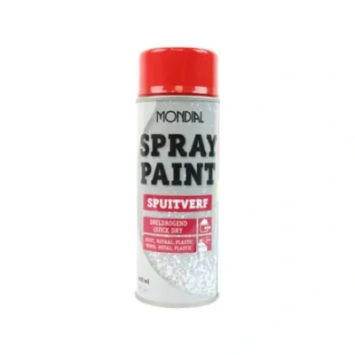 Afbeelding van Mondial Spray paint RAL 3000 hoogglans vuurrood 400ml