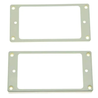 Afbeelding van KAISH 2 stks Witte Humbucker Pickup Ring Gebogen Bodem Fame voor Epiphone Les Paul