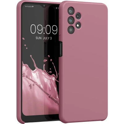 Afbeelding van kwmobile telefoonhoesje geschikt voor Samsung Galaxy A32 5G Hoesje met siliconen coating Smartphone case in donkerroze