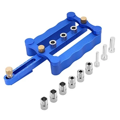 Afbeelding van Zelfcentrerende Dowelling Jig, 6/8/10mm Hout Deuvel Gat Boren Gids Houtbewerking Positioner Locator Tool
