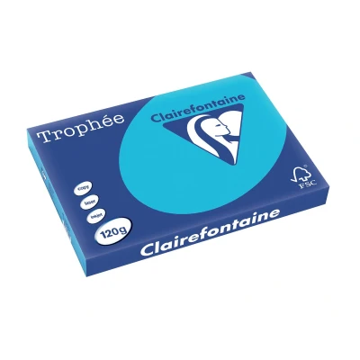 Afbeelding van Clairefontaine Trophée Intens, Gekleurd Papier, A3, 120 G, 250 Vel, Koningsblauw Papier