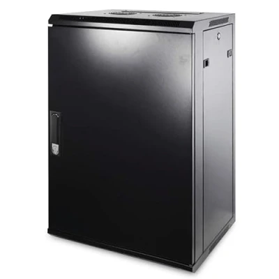 Afbeelding van DSIT 18U wandkast met metalen deur 600x450x900mm (BxDxH) serverbehuizing serverrack serverkast 19 inch