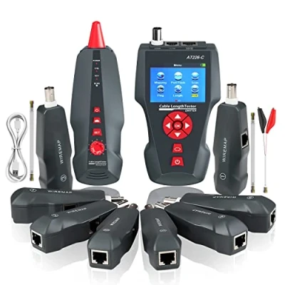 Afbeelding van Kolsol Netwerkkabeltester AT226 C met lcd display, kabeltester Rj45, RJ11, BNC, PING/POE elektrische kabelplotter 8 telefoonlijn ID NF 8601W