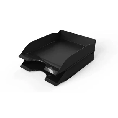 Afbeelding van Durable Briefbakje Basic A4, zwart, stapelbare vakken, 6 stuks, 1701674060