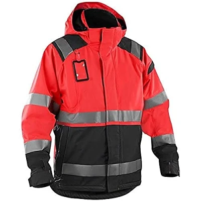 Afbeelding van Blåkläder 4987 1987 Shell jack High Vis ongevoerd Rood/Zwart maat 4XL