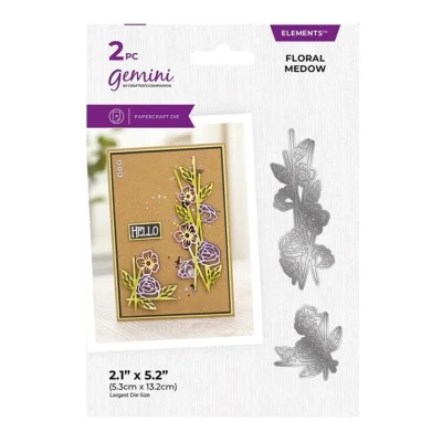 Afbeelding van Gemini Elements Scattered Corners&amp;Borders Snijmal Floral Meadow