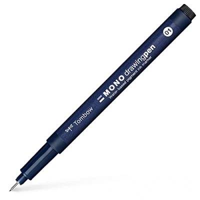 Afbeelding van Tombow Fineliner MONO tekenpen, zwart, lijndikte 01