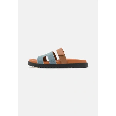 Afbeelding van Steve Madden Missile Muiltjes denim/multicoloured, Dames, Maat: 38, Denim/multi coloured Leer en textiel