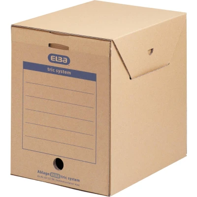 Afbeelding van Elba Maxi Tric System Archiefdoos, Formaat 23,6 X 33,3 30,8 Cm, Beige/vanille Archiefdoos