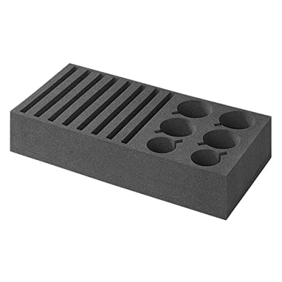 Afbeelding van Pro Plus Bordenhouder Zacht Foam voor 8 Borden en 6 Bekers 39.5 cm x 25 10 Zwart