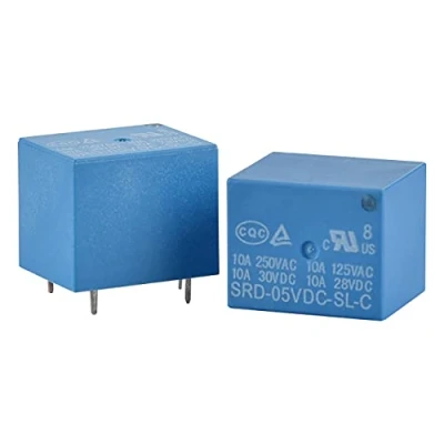Afbeelding van Heschen Power Relais voor printplaat, nr. SRD 05 VDC SL C, serpentinespanning 5 VDC, SPDT, 10 A 250 VAC relaisklemmen, set van 2 eenheden