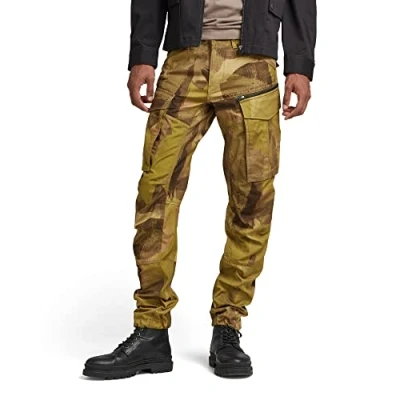 Afbeelding van G star Raw Rovic zip 3d regular tapered army printed Broek W32 L32