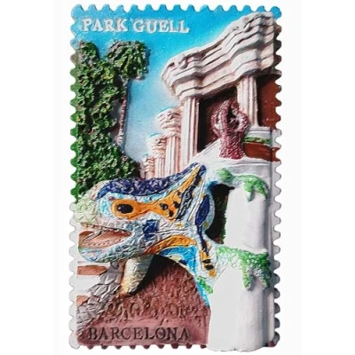 Afbeelding van Park Guell Barcelona Spanje 3D koelkast magneet souvenir geschenk, Home&amp; keuken decoratie magnetische sticker collectie