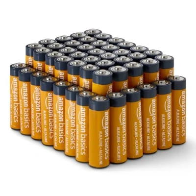 Afbeelding van Amazon Basics AA alkaline batterijen, krachtig, 1,5 V, verpakking van 48 stuks (uiterlijk kan variëren)