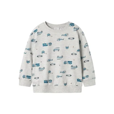 Afbeelding van Name it Nmmtroy Sweater voor kinderen, Maat: 86, Light grey melange