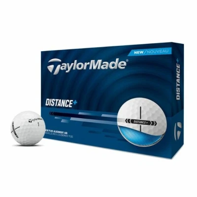 Afbeelding van TaylorMade Distance Plus Wit Golfballen (12 stuks) 2025