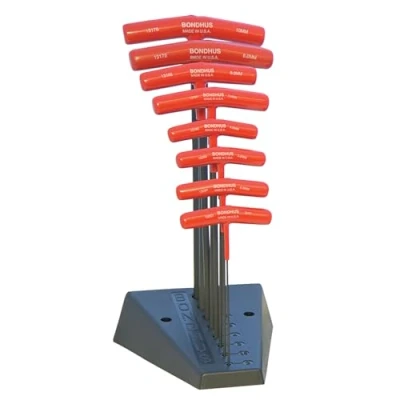 Afbeelding van Bondhus T greep inbusset 2 10mm BTX80ST Kogelkop met kunststof standaard