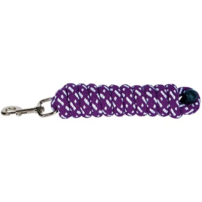 Afbeelding van Harry&#039;s Horse Halstertouw mounty, zilverkleurige muskaton, 2M One Size Paars