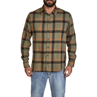 Afbeelding van DENIMFY Herren Overhemd regular fit Olijf L Volwassenen