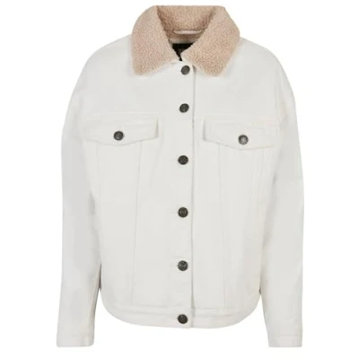 Afbeelding van Urban Classics Spijkerjas, Dames, Maat: 4XL, Offwhite raw