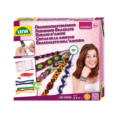 Afbeelding van Lena Maak Je Eigen Vriendschapsbandjes Meisjes Wol 7 delig