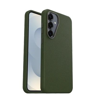 Afbeelding van OtterBox Symmetry Cactus Leer Hoesje Geschikt voor Samsung Galaxy S25 Plus Back Cover Groen