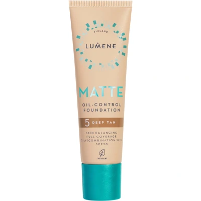 Afbeelding van Lumene Matte Oil Control Foundation SPF20 5 Deep Tan (30 ml)