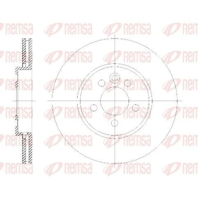 Afbeelding van REMSA Remschijf ROVER: 75 Vooras 284, 284mm 22mm 5 Geventileerd 6614.10 GBD90844,SDB000880,SDB100940,BDM690020,DCA661410,230643 Remschijven
