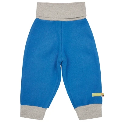 Afbeelding van loud + proud Uniseks wollen fleece voor kinderen, GOTS gecertificeerd, vrijetijdsbroek, azuur, 98 104