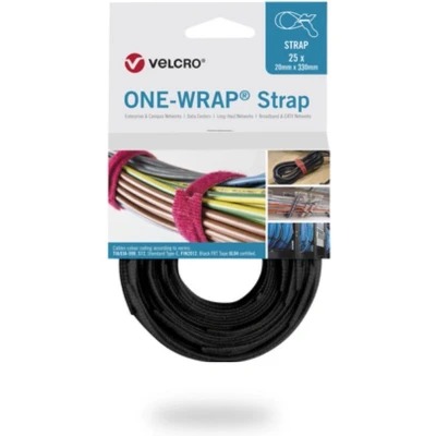 Afbeelding van Velcro® ONE WRAP® klittenband kabelbinder 20mm x 330mm Zwart