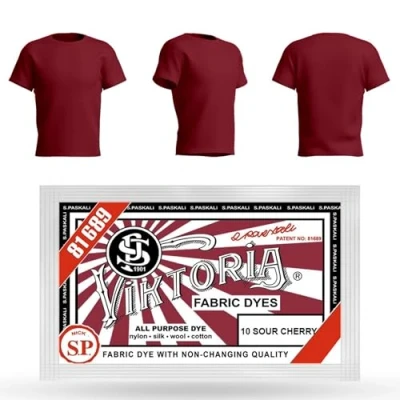 Afbeelding van HOPS VIKTORIA textielverf wasmachinebestendig (59 kleuren stofkleur, kleurmiddel textiel, stofkleuren wasbaar, textielverf, kleding