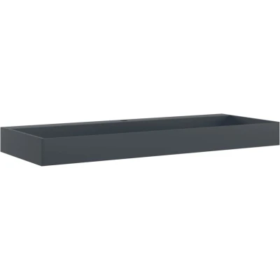 Afbeelding van vidaXL Wastafel 120x46x11 cm mineraal gegoten/marmer gegoten antraciet
