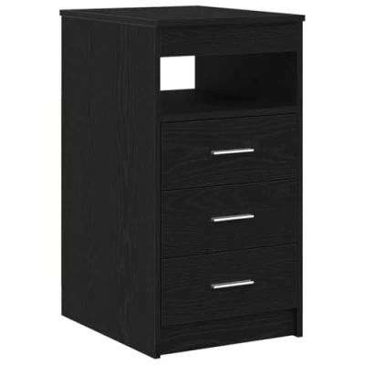 Afbeelding van vidaXL Ladekast 40x50x76 cm bewerkt hout zwart eikenkleurig