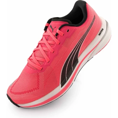Afbeelding van Dames hardloopschoenen puma velocity nitro rood zwart wit