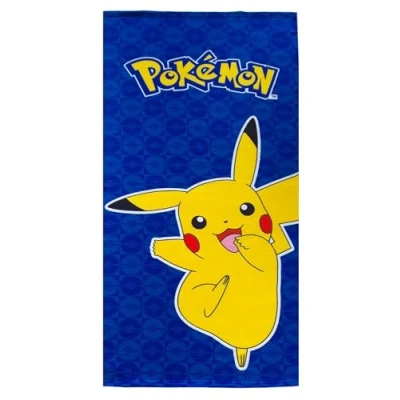 Afbeelding van Theonoi Kids handdoek sauna strandhanddoek badhanddoek 70 x 140 cm cadeau jongens microvezel (Pokemon Voltage)