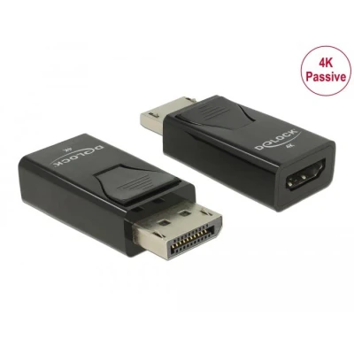 Afbeelding van Delock Adapter DisplayPort 1.2 Stecker zu HDMI Buchse 4K Passiv schwar