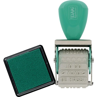 Afbeelding van Stempel met Inkt pad Groen Just My Type