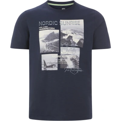 Afbeelding van Jan Vanderstorm Ington Tshirt print, Heren, Maat: Large, Dunkelblau