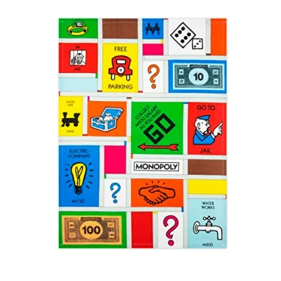 Afbeelding van Excelsa Monopoly keukendoek, 100% katoen, 70 x 50 cm, met oogje