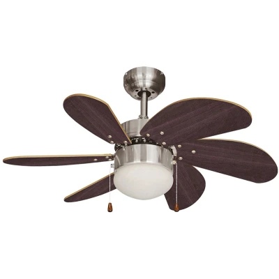 Afbeelding van Plafondventilator met licht EDM Aral Wengue A 50 W